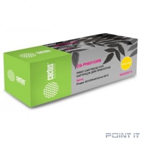 Картридж лазерный Cactus 106R03486 CS-PH6510M пурпурный (2400стр.) для Xerox Phaser 6510DN/WC 6515DN