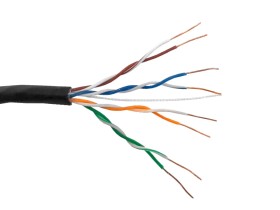 Кабель UTP4 cat.5е, одножильный, 305м, Cu, наружный, Проходит Fluke тест, черный, NETKO Optima Bronze