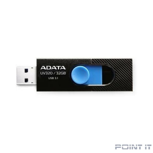 A-DATA Flash Drive 32GB <AUV320-32G-RBKBL> UV320, USB 3.2, черный/голубой