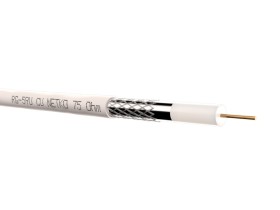 Кабель коаксиальный RG-59U, 75 Ом (CU, оплетка 32 нити AL), белый (100м) NETKO Optima