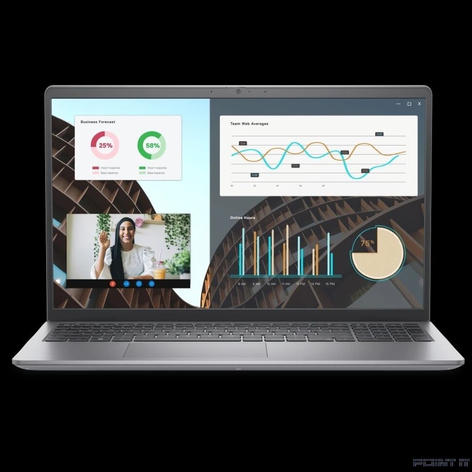 Ноутбук Dell Vostro 3530 [3530-54850] (КЛАВ.РУС.ГРАВ.) Black 15.6" {FHD WVA i5-1334U/8Gb/512Gb SSD/RJ-45/Linux} (IDH5A9101KP/IDH5A9101L1)