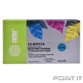 B3P21A CACTUS Картридж №727 для HP DJ T920/T1500/T2530, желтый  (130мл)
