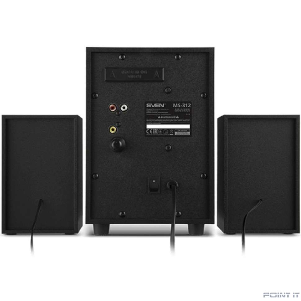 АС MS -312, черный (40 Вт, Bluetooth, подсветка, пульт, дисплей, FM, USB)