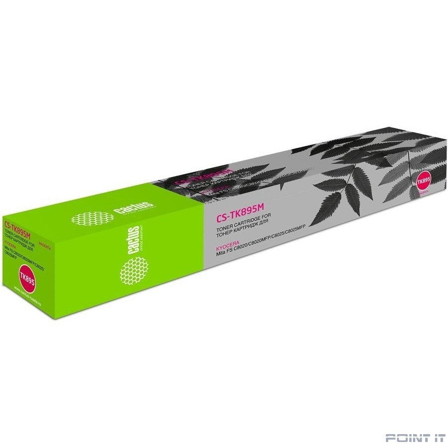 Картридж лазерный Cactus CS-TK895M пурпурный (6000стр.) для Kyocera Mita FS C8020/C8020MFP/C8025/C8025MFP/C8520/C8520MFP/C8525/C8525MFP