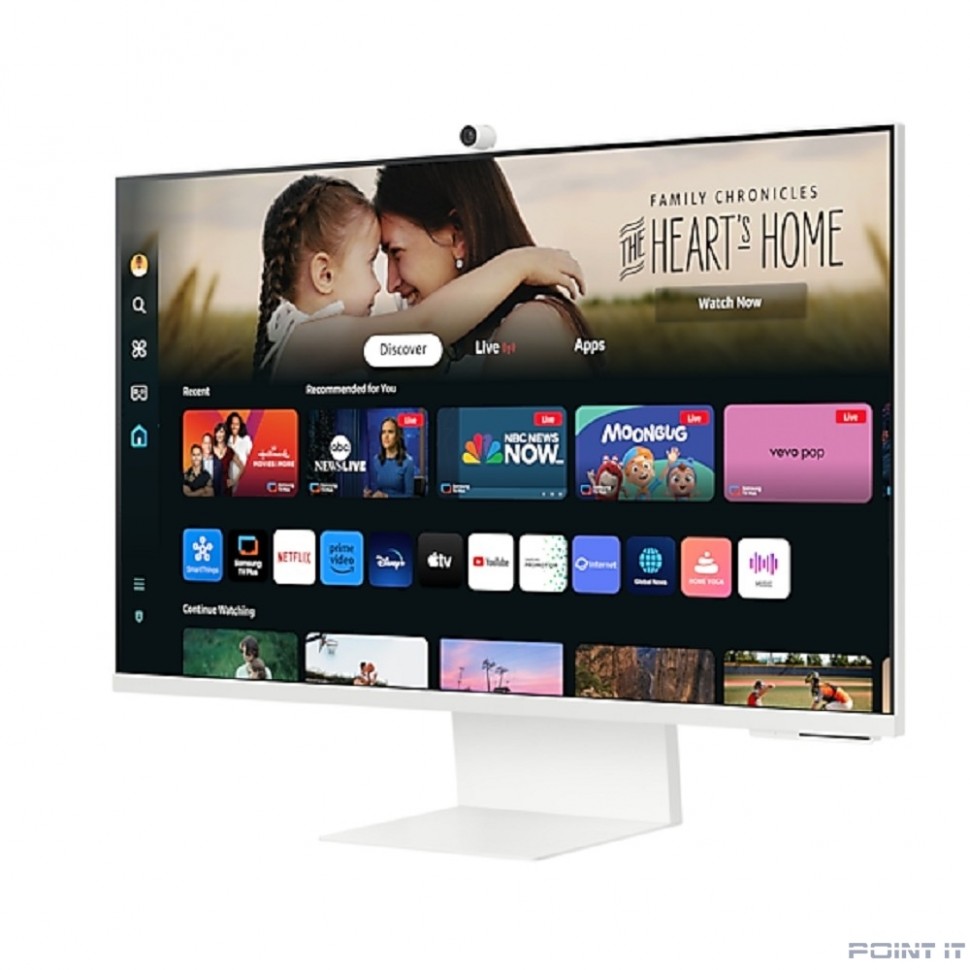 Монитор LCD Samsung 31.5" S32DM801UIXCI M8 белый {VA 3840x2160 60Hz 400cd 178/178 16:9 HDMI M/M Cam HAS USB}
