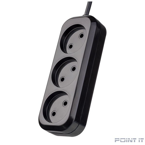 Perfeo Сетевой удлинитель без заземления "RU POWER", PF_B4068 (7,0м, 3 розетки, чёрный (Р16-012))