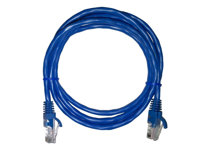 Патч-корд UTP4 cat 5e, 1,5м, ВС, LSZH, синий, литой коннектор NETKO Optima