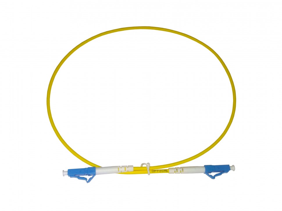 Патч-корд оптический соединительный LC-LC/UPC SM Simplex 3.0мм 9/125, 0.5м, LSZH