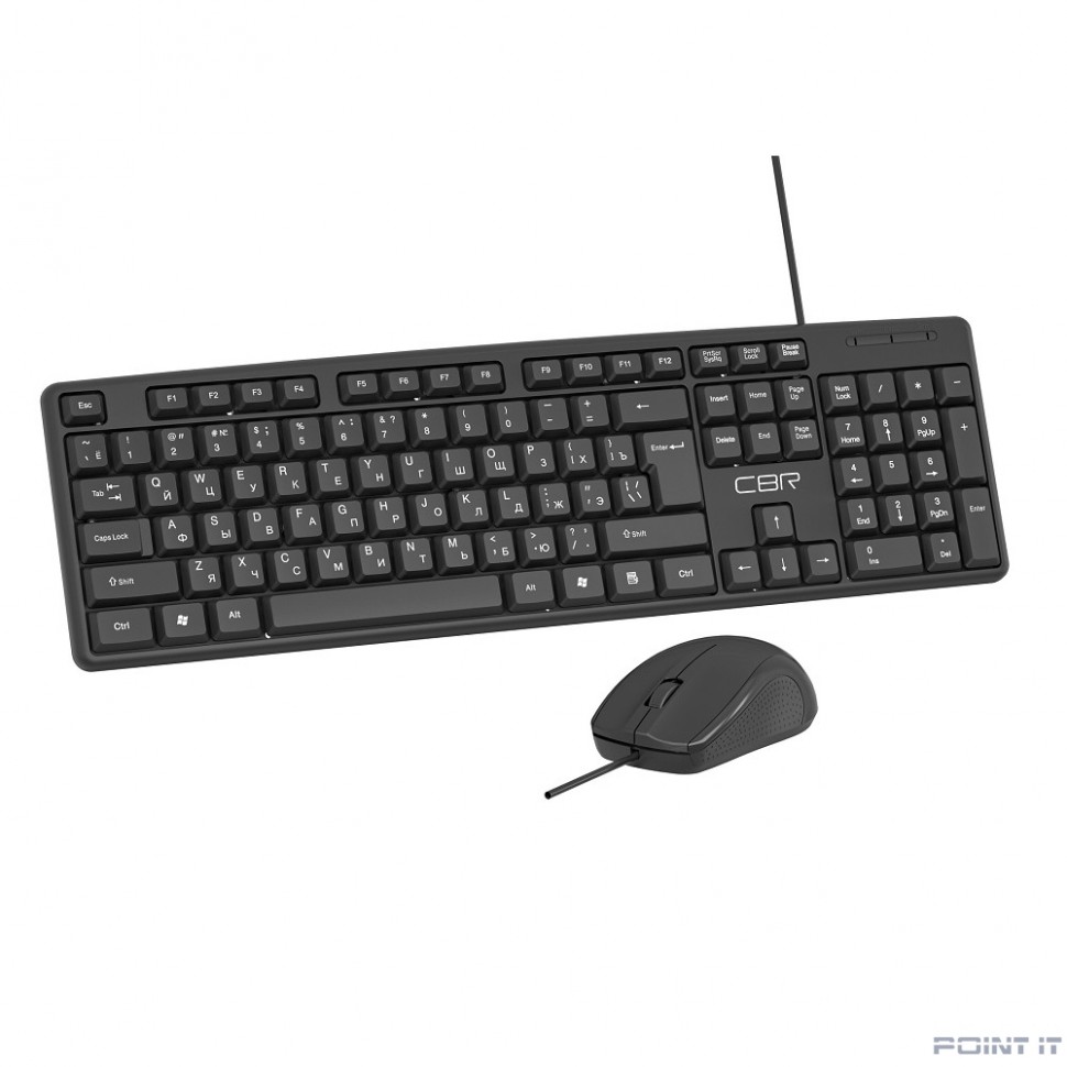 CBR KB SET 709, Комплект (клавиатура + мышь), USB. Клавиатура: 104 кл., офисн., 1,5 м. Мышь: 1000 dpi, 3 кн., 1,5 м