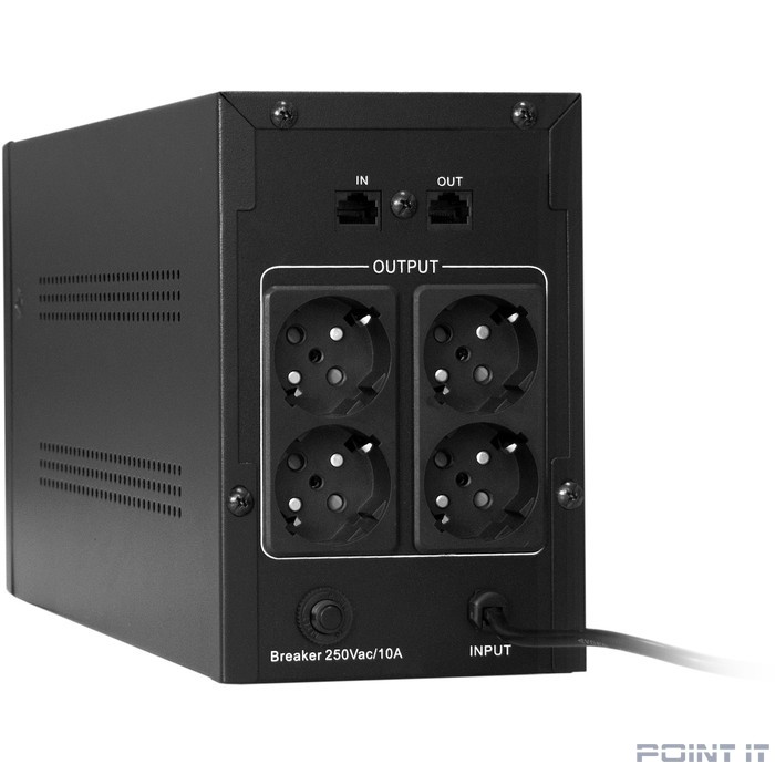 Exegate EP285528RUS ИБП ExeGate SpecialPro UNB-2200.LED.AVR.EURO.RJ <2200VA/1300W, LED, AVR, 4 евророзетки, RJ45/11, Black>