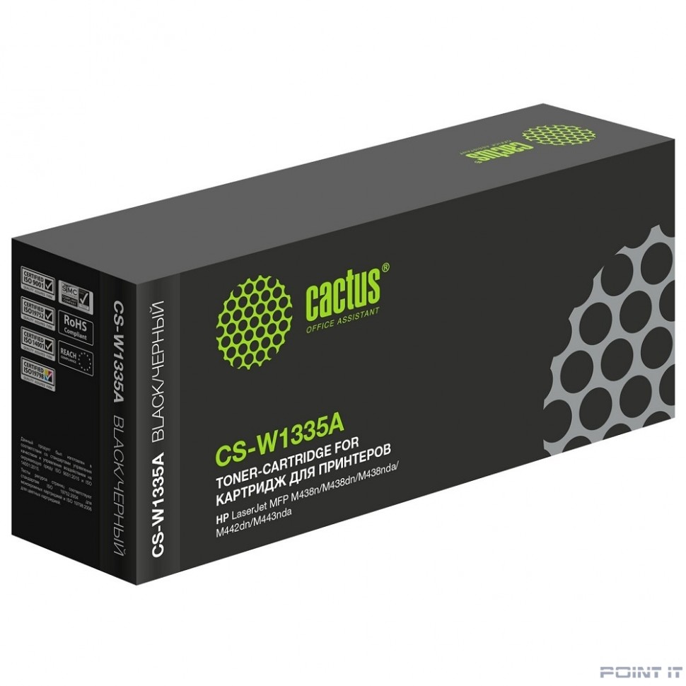 Картридж лазерный Cactus CS-W1335A W1335A черный (7400стр.) для HP LJ MFP M438n/M438dn/M438nda/M442dn/M443nda