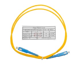 Патч-корд оптический соединительный SC-SC/UPC SM Simplex 3.0мм 9/125, 1м РАСПРОДАЖА