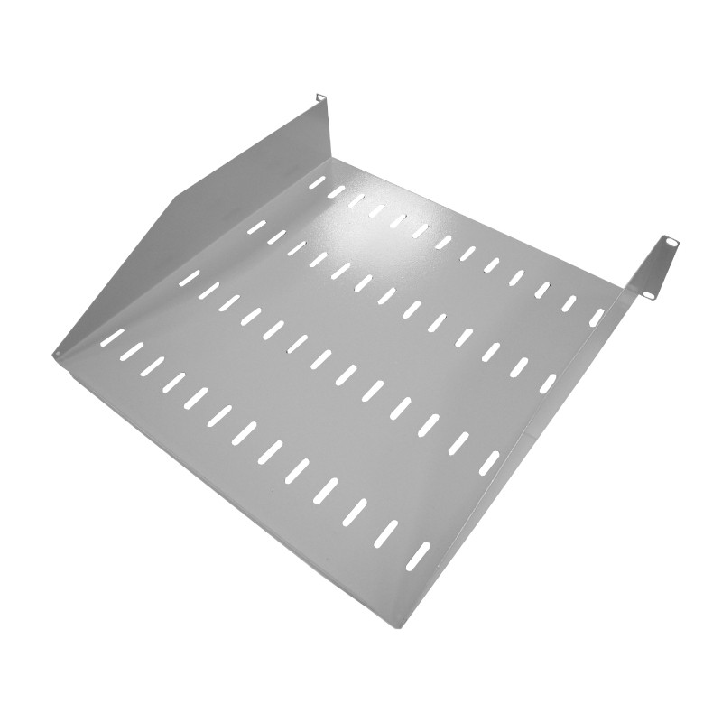 Полка консольная 2U, глубина 450, без крепежа, серая