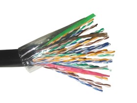 Кабель UTP25 cat.5e, 305м, 24 AWG,наружный, черный