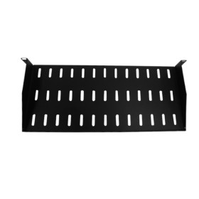 Полка консольная 1U, глубина 200, без крепежа, черная 