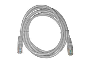 Патч-корд UTP4 cat.5е, 2.0м, CCA, LSZH, серый, литой коннектор NETKO Optima