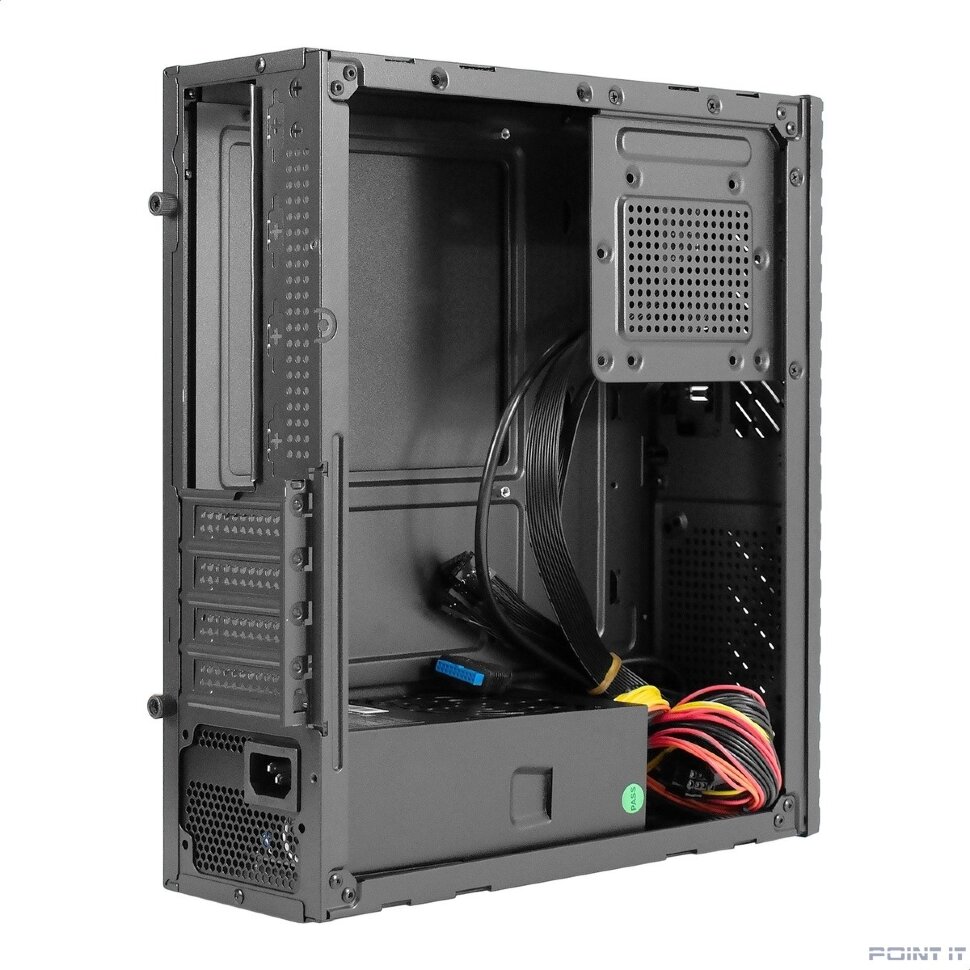 Exegate EX298792RUS Корпус Desktop ExeGate MI-302U-300 (mATX/mini-ITX, TPS300 8см, 1*USB+1*USB3.0, HD аудио, черный)