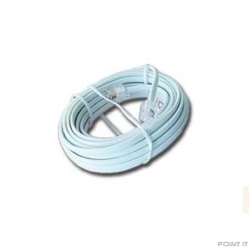 Cablexpert TC6P4C-2M Кабель.телефонный аппарат-розетка 2 м белый