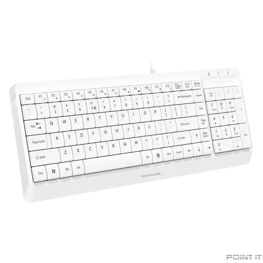 Клавиатура + мышь A4Tech Fstyler F1512 клав:белый мышь:белый USB (F1512 WHITE)