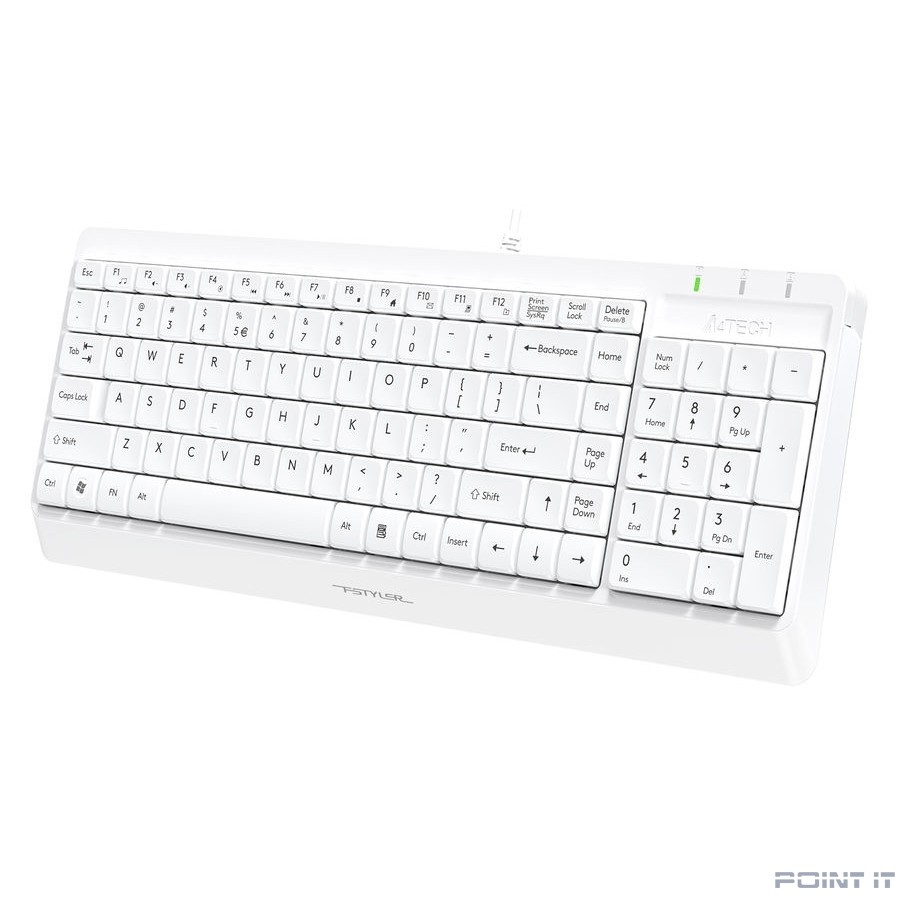 Клавиатура + мышь A4Tech Fstyler F1512 клав:белый мышь:белый USB (F1512 WHITE)