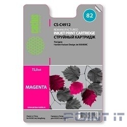 Cactus C4912  Картридж (CS-C4912) № 82 (пурпурный) для принтеров Design Jet 500/800C